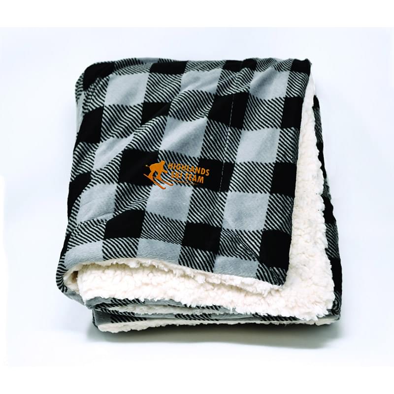 Buffalo Check Challenger Lambswool Throw (Embroidery)