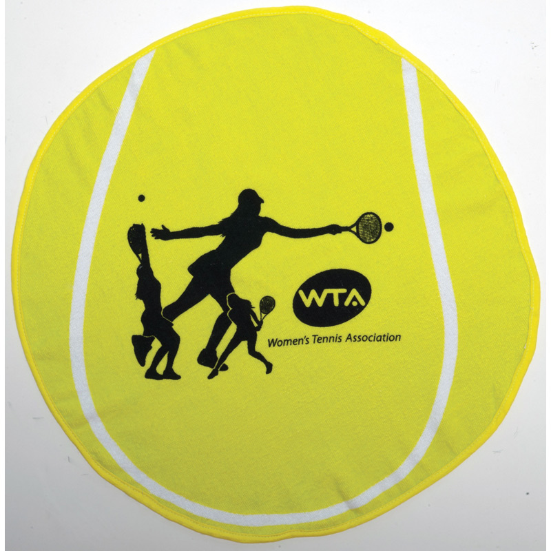 Fiber Reactive Tennis Ball Shaped Sport Towel (Screen Print)