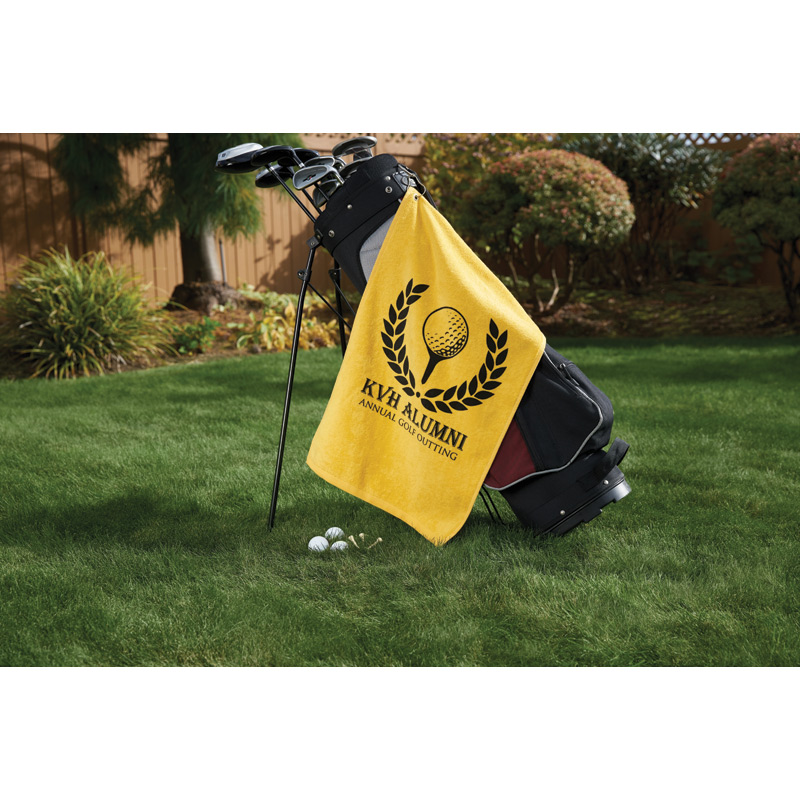 The Platinum Collection Golf Towel w/ Corner Grommet (Screen Print)