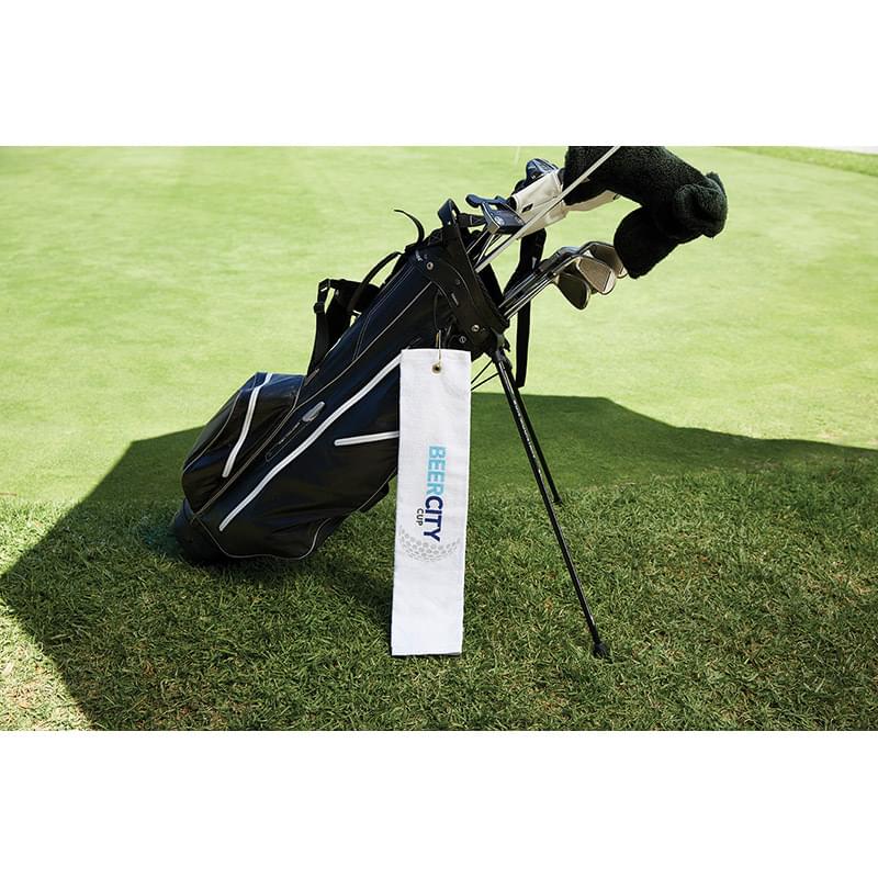 Jewel Collection Golf Towel w/ Tri-Fold Grommet (Embroidery)